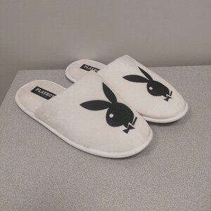 PacSun Playboy Bunny White/Black Slippers Mens Sz Large 9/10